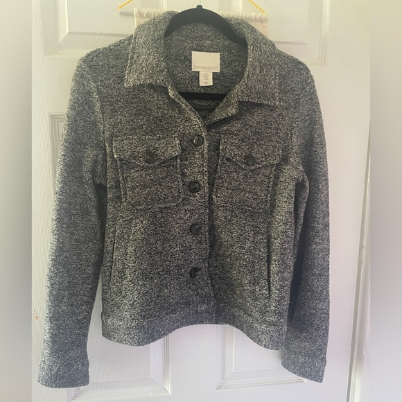Cynthia Rowley Jackets & Blazers - Cynthia Rowley Gray Heathered Knit Button Jacket